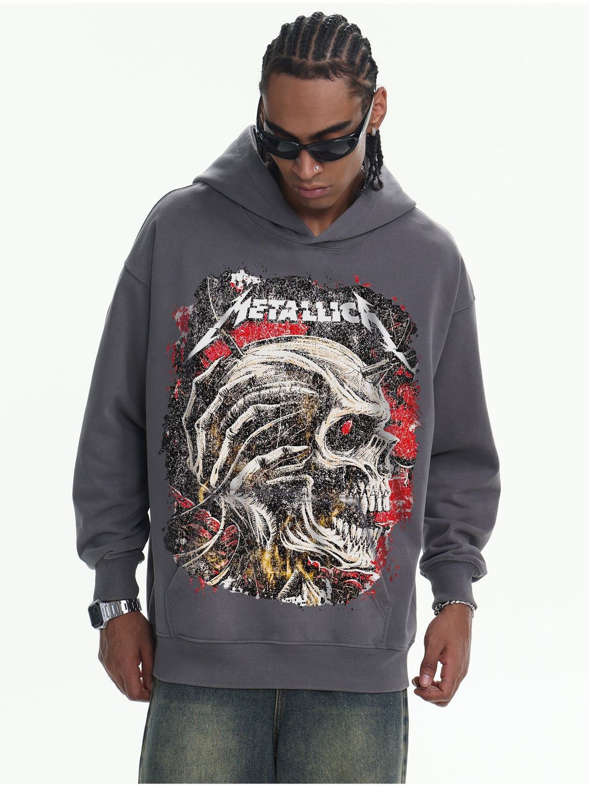 American High Street Retro Printed Casual Sweatshirts
