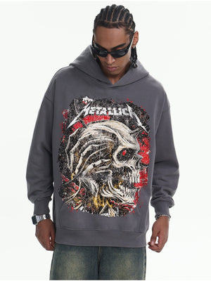 American High Street Retro Printed Casual Sweatshirts