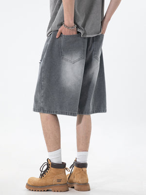 Hole Denim Five Points Shorts