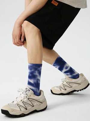 Lot de 3 paires de chaussettes tie-dye imprimées à lettres