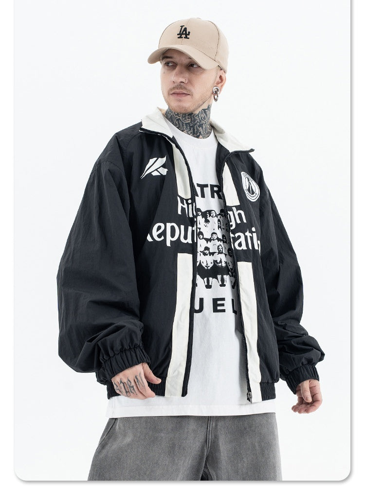 Zipper Jacket Stand Collar Cardigan Coat