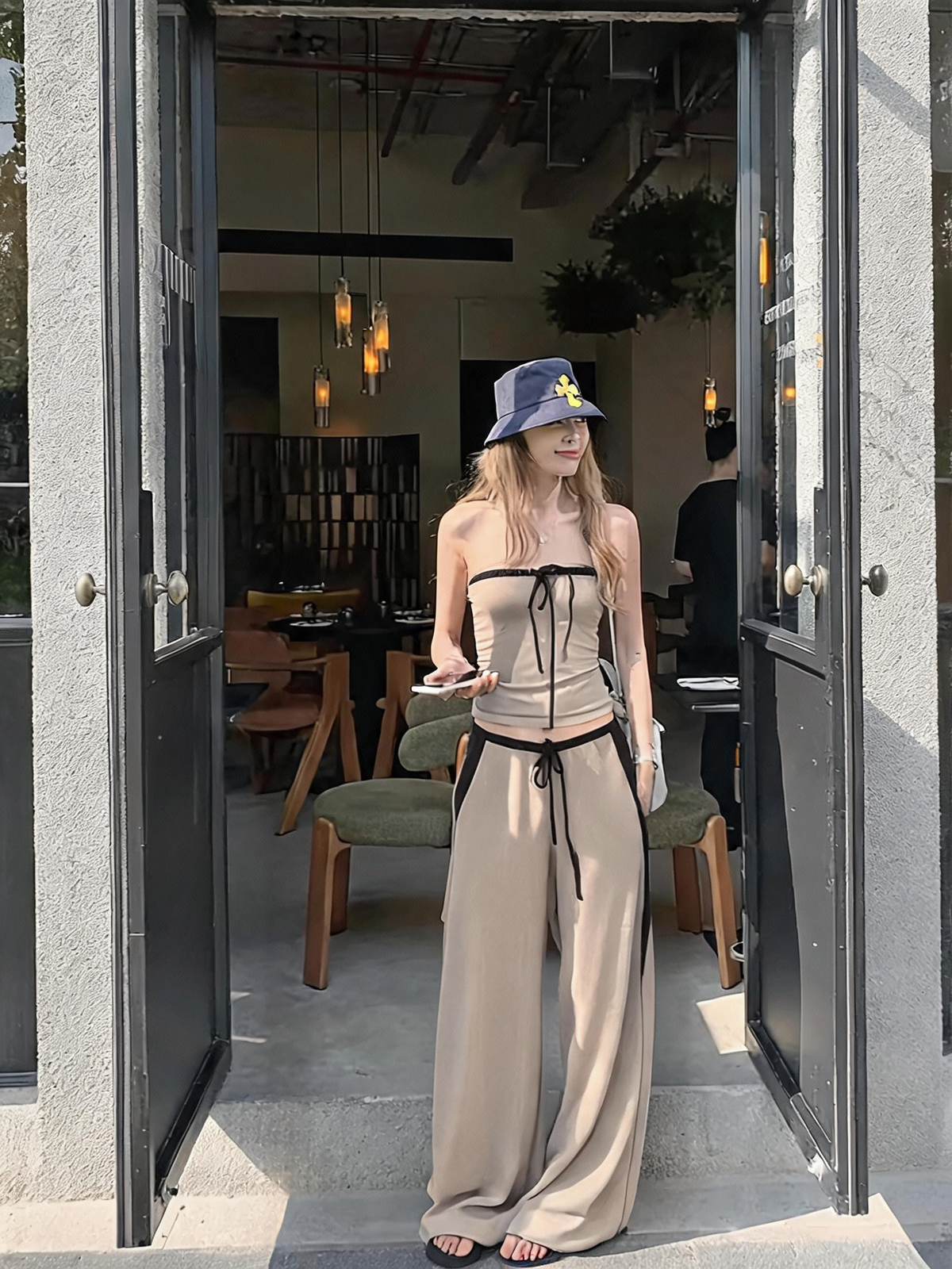 Korean Style Simple And Gentle Two-piece Set