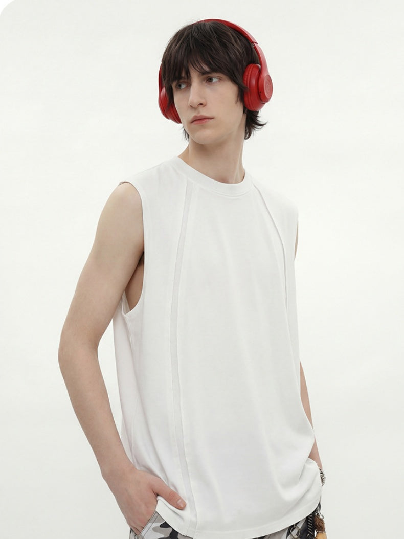 Retro Sports Patchwork Batik Tank Tops