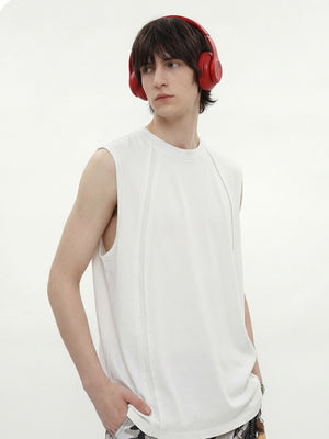 Retro Sports Patchwork Batik Tank Tops