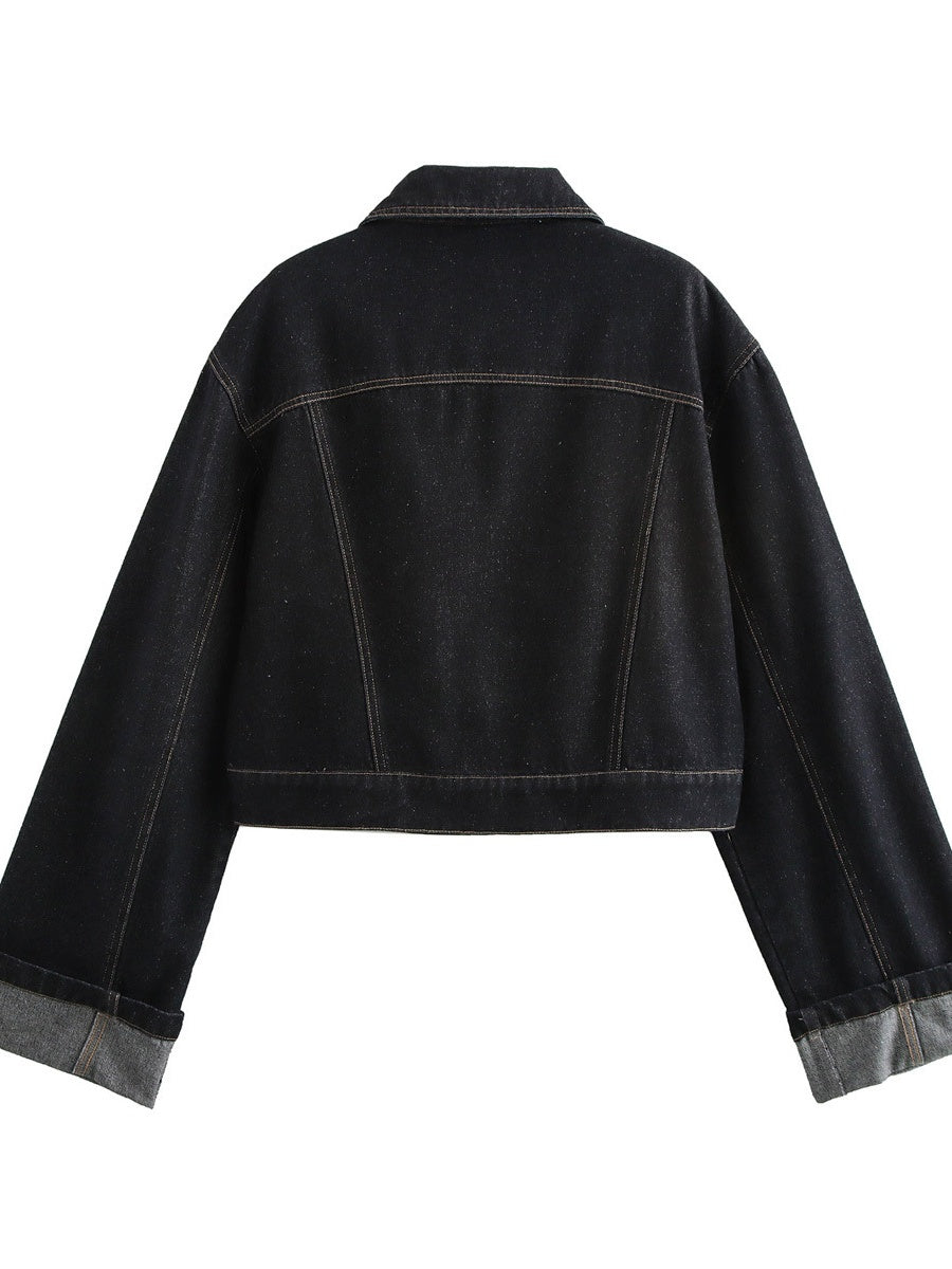 Regular Pocket Decoration Denim Jacket