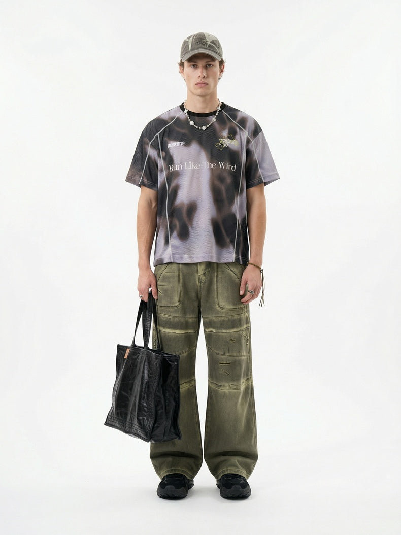 Mesh Breathable Printed T-shirts