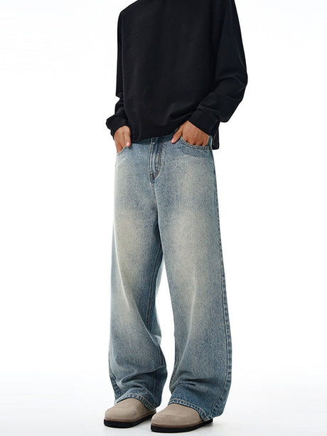 Liber Autumn Men's Pocket decoration Jeans