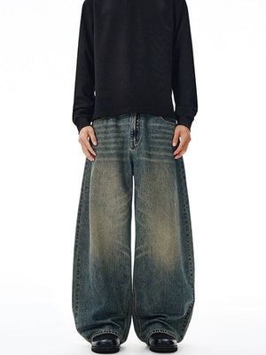 Distressed Washed Jeans