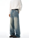 Liber Autumn Men's Pocket decoration Jeans