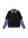 Liber Autumn Neutral wear Fake two pieces Letter Polo