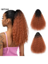 Small Curly Ponytail Synthetic Fiber Drawstring Braid High-temperature Silk Wig