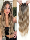 Invisible, Seamless, Long, Curly Wig With White Hair Covering