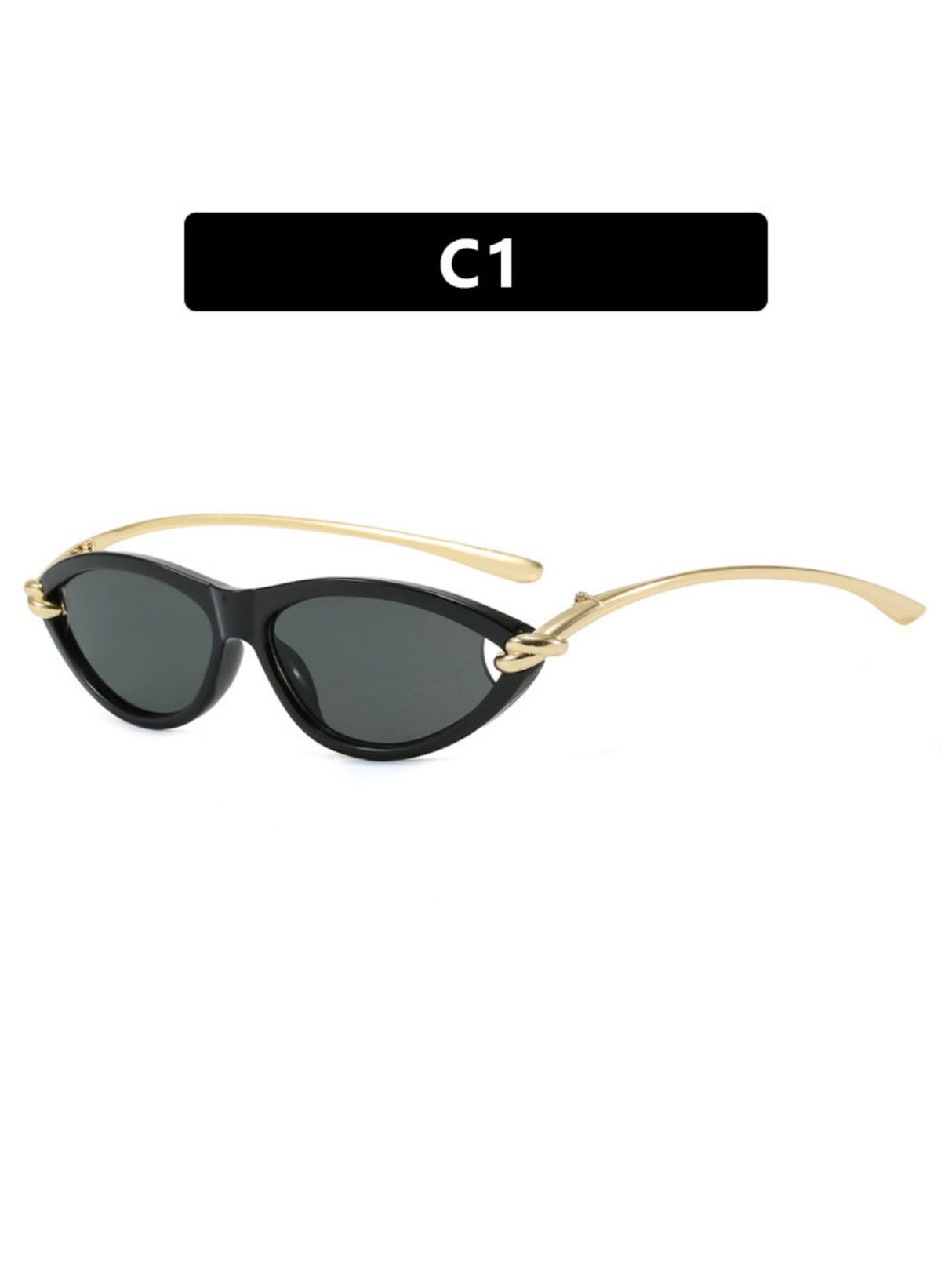 Cat-eye Knot Oval Sunglasses