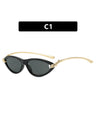 Cat-eye Knot Oval Sunglasses