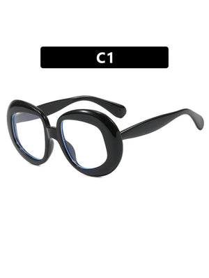 Irregularly Shaped Full-frame Round Fashion Glasses