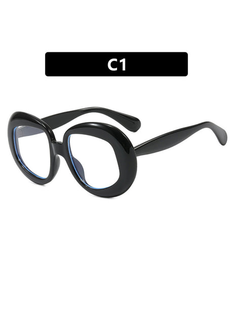 Irregularly Shaped Full-frame Round Fashion Glasses