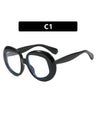 Irregularly Shaped Full-frame Round Fashion Glasses