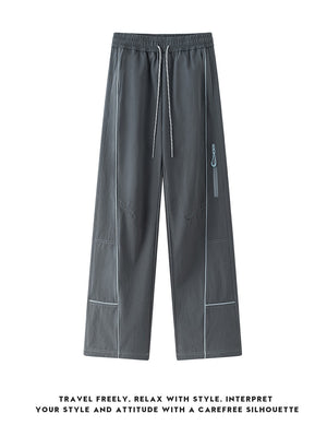 Pantalon cargo coupe droite à blocs de couleurs pour l'extérieur