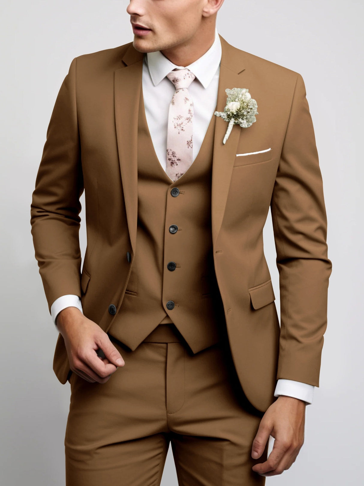 Slim-fit Wedding Suit 3-piece Sets Set