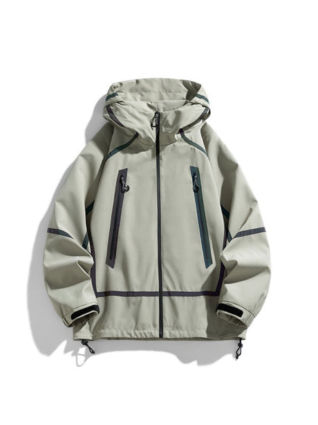 Outdoor Laser Reflective Windproof Water Proof Slim Hooded Windproof Jacket