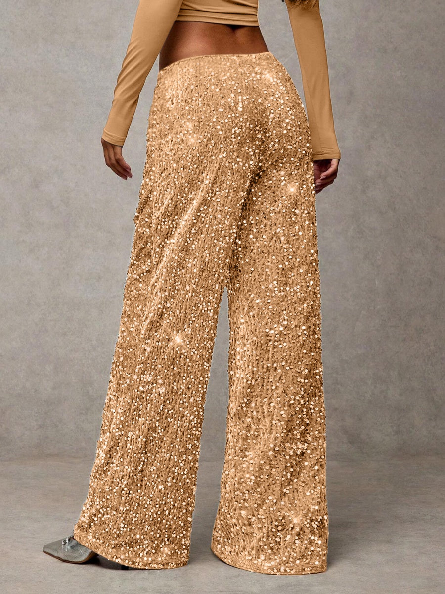 Drawstring Slimming Stretch Straight Leg Trousers