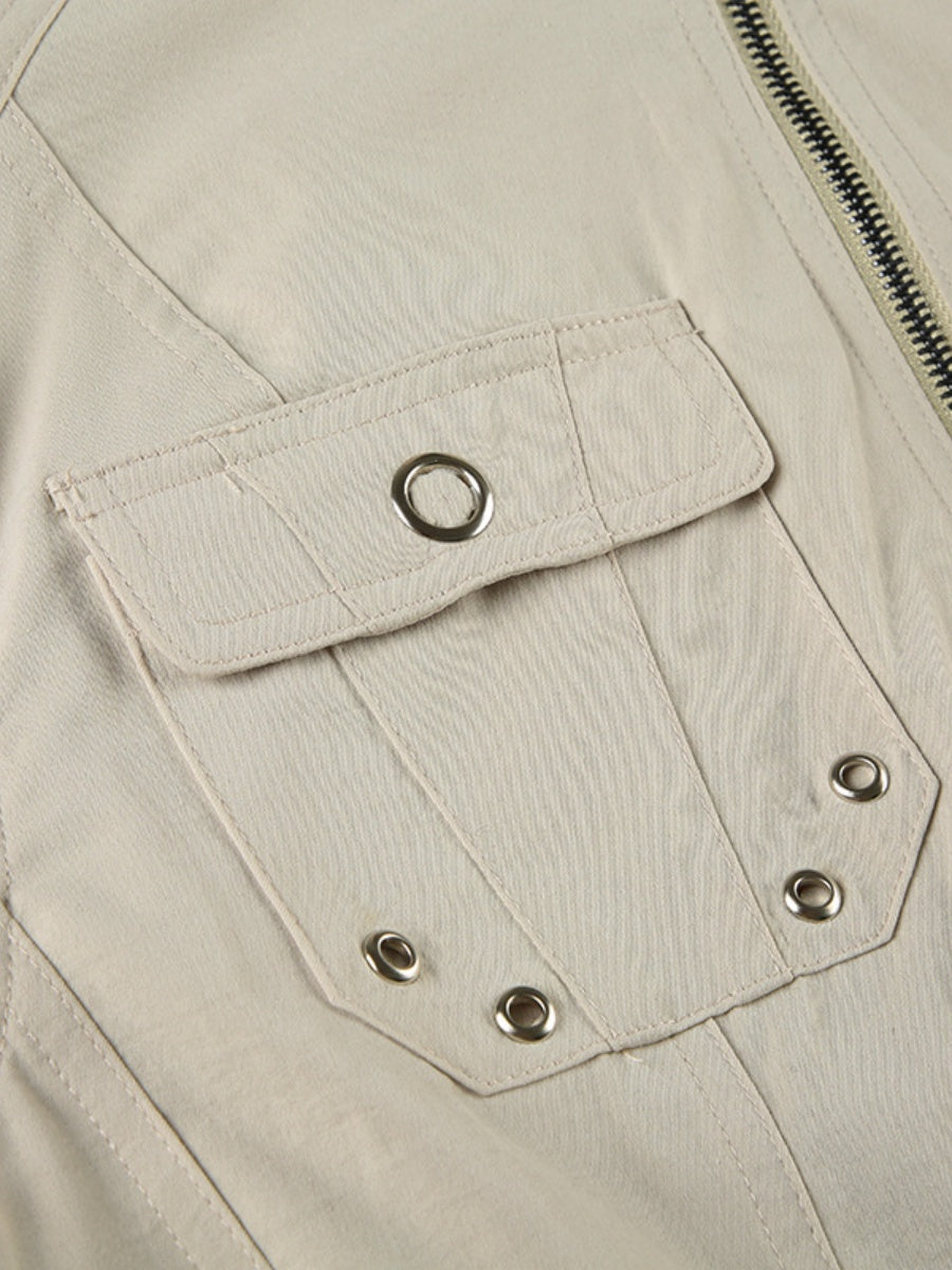 Liber Autumn Women's Pocket Zipper Jackets