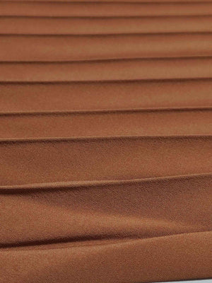 Solid Color Round Neck Sleeveless Pleated Long Dress