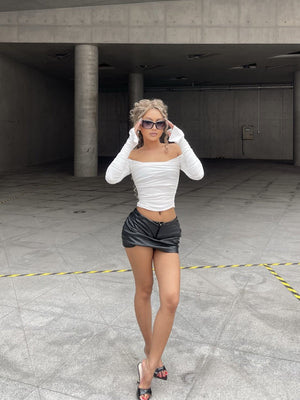 Women's Gauze Off Shoulder Long sleeve T-shirts