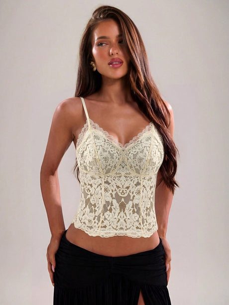 V Lace-trimmed Camisole
