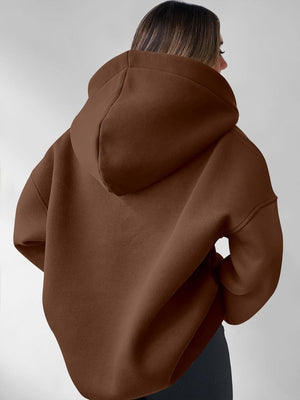 Liber Autumn Women's Hooded Solid Color Sweatshirts&Hoodies
