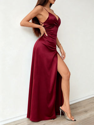 Camisoles Satin Slit Maxi Dresses