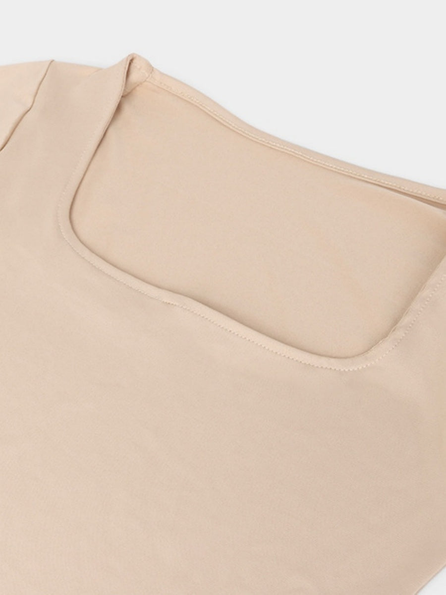 Slim Fit U-neck Long Sleeve Slimming Bodysuit