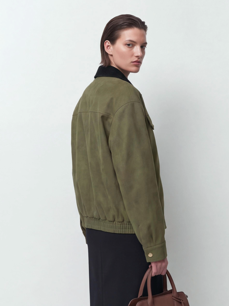 Zipper Pocket Solid Color Jackets