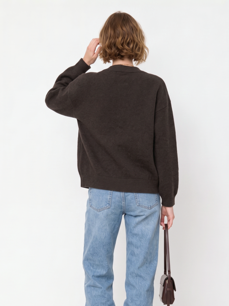 Long-sleeved Casual Loose Sweater Cardigan Solid Color Cardigans