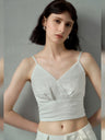 Solid Color Linen Off-shoulder Vacation Style Vest