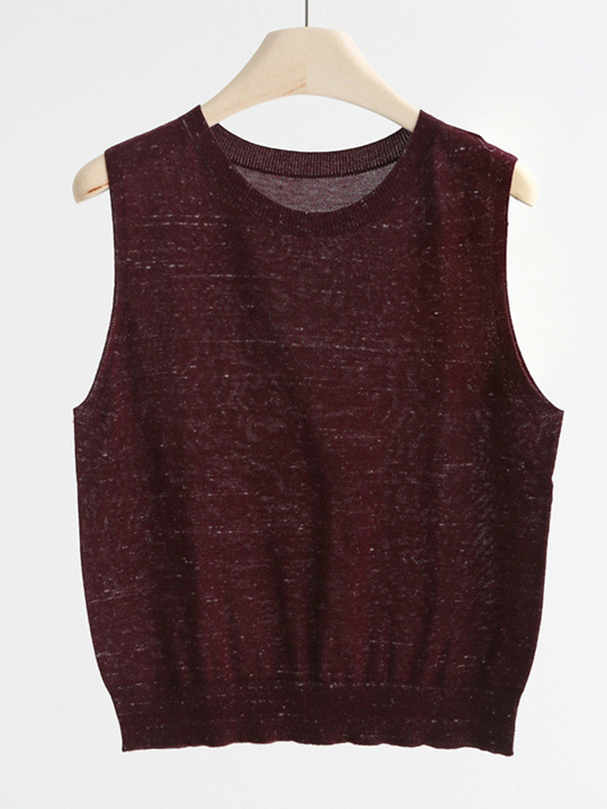 Soft And Cozy Fine Wool Basic Solid Color T-shirt
