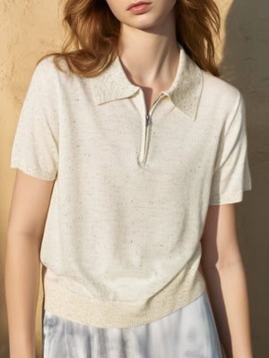 Soft And Cozy Fine Wool Basic Solid Color T-shirt