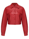 Single-breasted Pocket Lapel Short Trucker Jackets