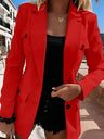 Loose-fitting Suit Solid Color Mid-length Coat