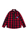 Liber Autumn Neutral wear Embroidery Plaid Shirts