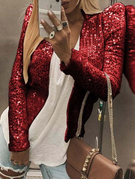 Liber Autumn Women's Sequins Blazers