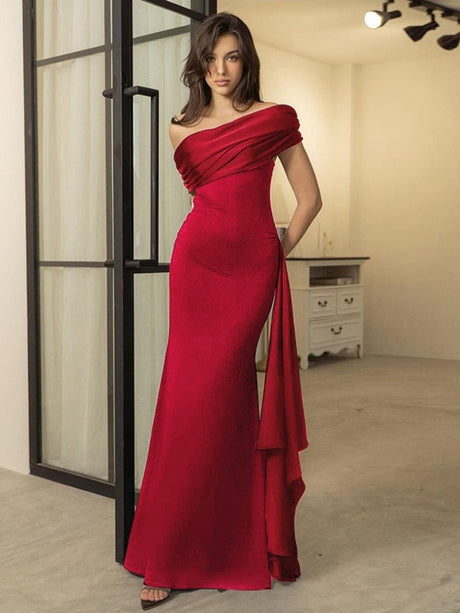 Liber Spring Women's Solid Color Maxi Dresses
