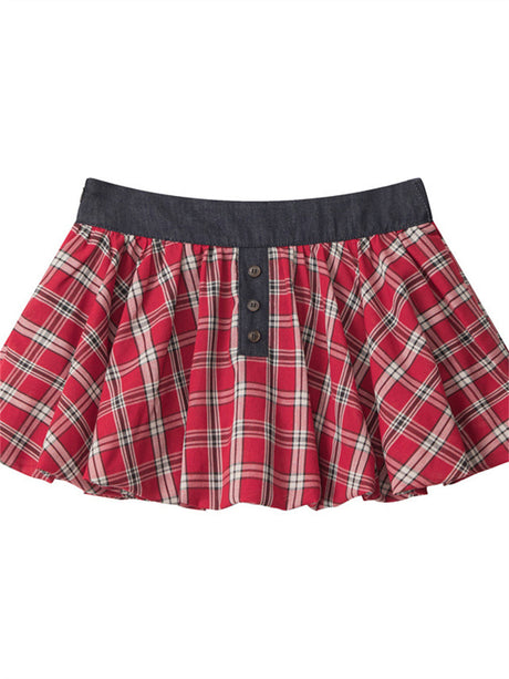 Liber Summer Women's Pleated Stripes/Plaid Skirts