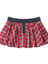 Liber Summer Women's Pleated Stripes/Plaid Skirts