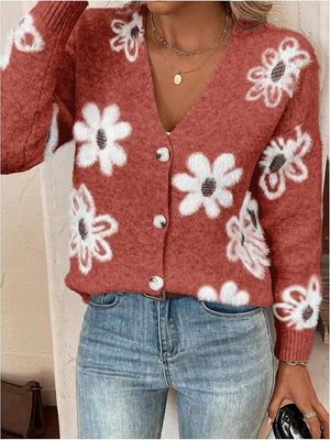 Flower pattern Cardigans