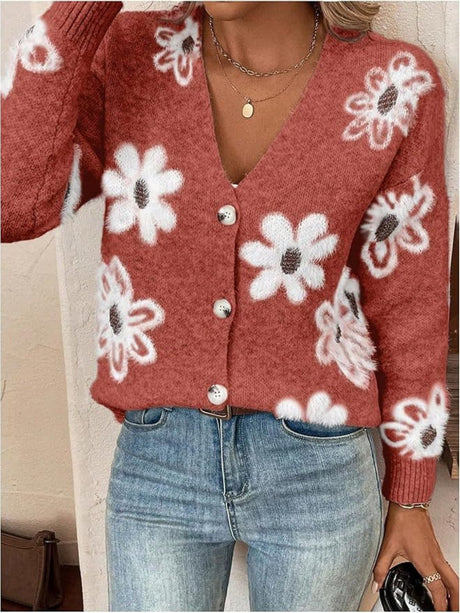Flower pattern Cardigans