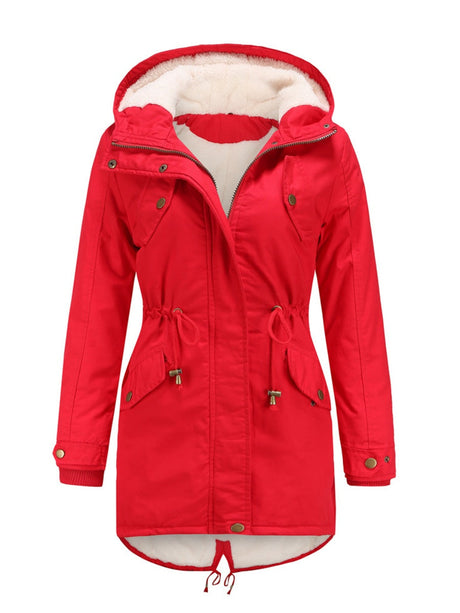 Cotton Solid Color Hooded Thick Plush Cotton Clothes