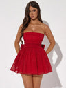 Liber Summer Women's Backless Solid Color Mini&Short Dresses
