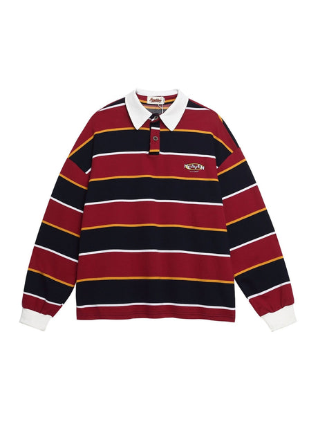 Liber Autumn Neutral wear Contrasting colors Stripes Polo Shirts