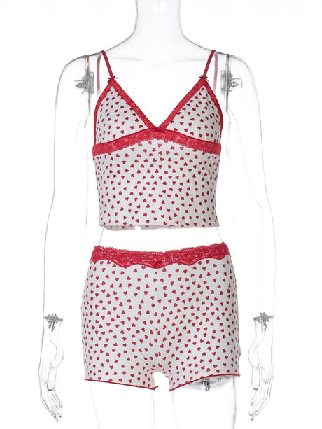 Liber Summer Women's Backless Geometric Patterns 2-piece Sets
